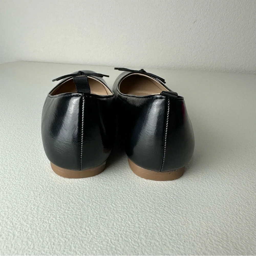 Gap Kids Girls True Black Neutral Dressy Casual Bow Tie Ballet Flats Size 4
